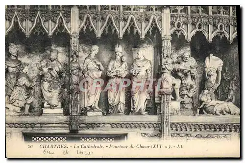 Cartes postales Chartres La Cathedrale Pourtour du Choeur