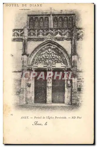 Cartes postales Hote de Diane Anet Portail de l'Eglise Paroissiale