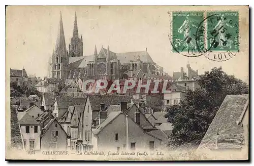 Cartes postales Chartres La Cathedrale facade laterale sud