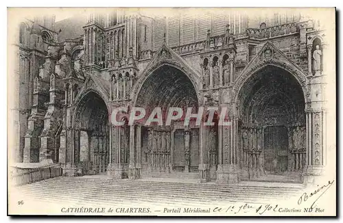 Cartes postales Cathedrale de Chartres Portail Meridional