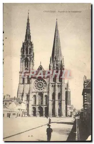 Ansichtskarte AK Chartres Facade de la Cathedrale