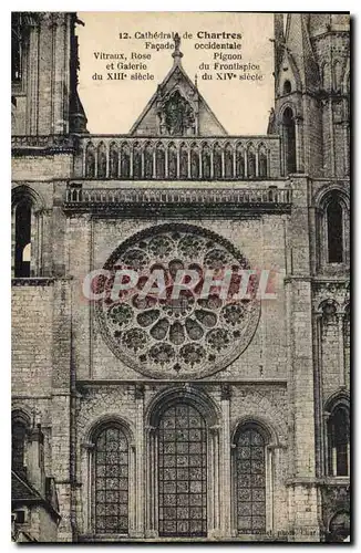 Cartes postales Cathedrale de Chartres Facade occidentale