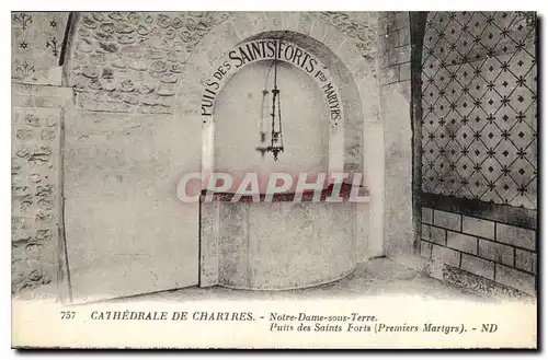 Cartes postales Cathedrale de Chartres Notre Dame sous Terre