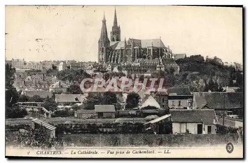 Ansichtskarte AK Chartres La Cathedrale Vue prise du Cachemback