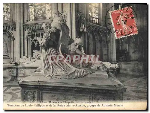 Ansichtskarte AK Dreux Chapelle Saint Louis Tombeau de Louis Philippe et de la Reine Marie Amelie