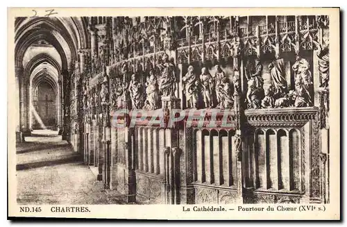Ansichtskarte AK Chartres La Cathedrale Pourtour du Choeur