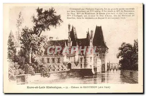 Ansichtskarte AK Eure et Loir Historique Chateau de Maintenon cote Nord