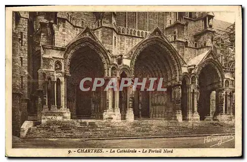 Ansichtskarte AK Chartres La Cathedrale Le Portail Nord