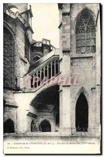 Ansichtskarte AK Cathedrale de Chartres E et L Escalier de Saint Piat