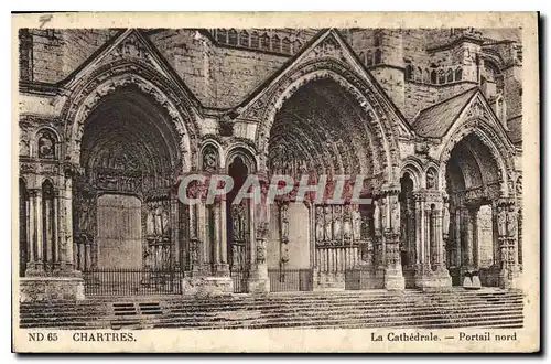 Ansichtskarte AK Chartres La Cathedrale Portail nord