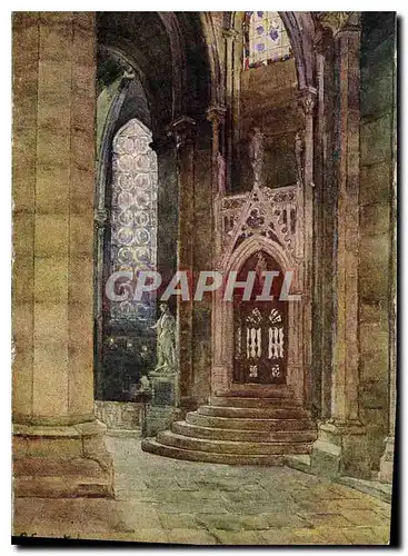 Cartes postales Cathedrale de Chartres Deambulatoire d'apres un tableau de Mile Saint