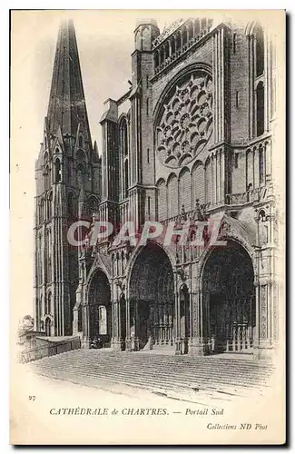 Ansichtskarte AK Cathedrale de Chartres Portail Sud