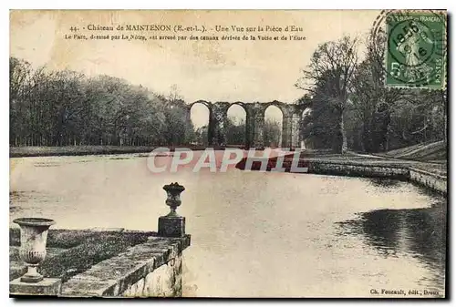 Ansichtskarte AK Chateau de Maintenon E et L Une Vue sur la Piece d'Eau