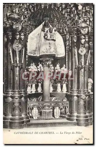 Ansichtskarte AK Cathedrale de Chartres La Vierge du Pilier