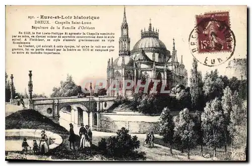 Ansichtskarte AK Eure et Loir Historique Dreux Chapelle Saint Louis