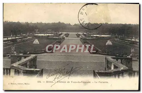 Ansichtskarte AK Melun Chateau du Vaux le Vicomte Le Parterre