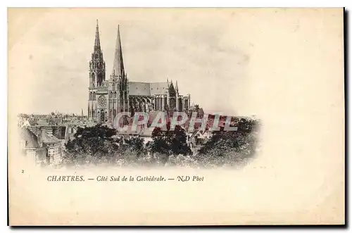 Cartes postales Chartres Cote Sud de la Cathedrale