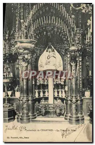 Cartes postales Cathedrale de Chartres La Vierge du Pilier