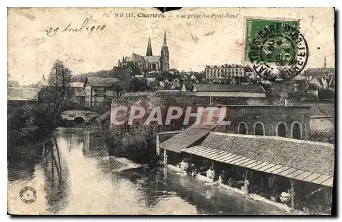 Ansichtskarte AK Chartres Vue prise du Pont Neuf Lavoir