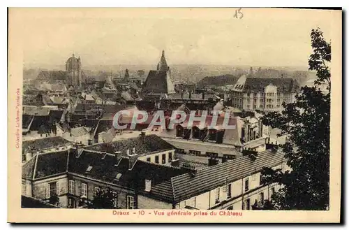 Cartes postales Dreux Vue generale prise du Chateau