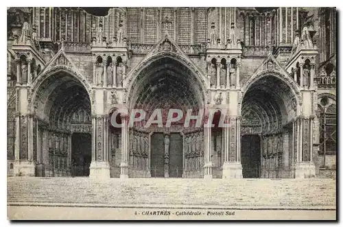 Ansichtskarte AK Chartres Cathedrale Portail Sud