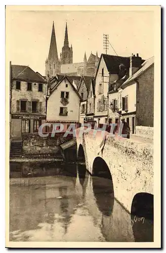 Ansichtskarte AK Chartres Vieux Pont et Vieilles Maisons J Brebion Camionnage et demenagements