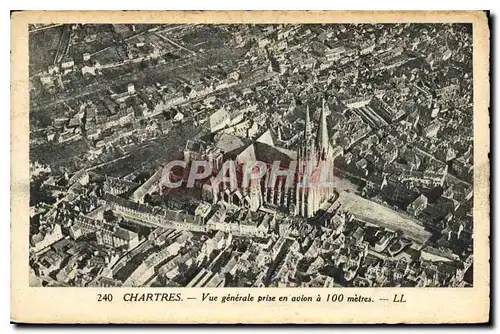 Cartes postales Chartres Vue generale prise en avion