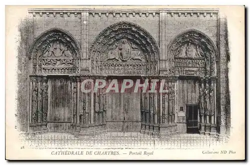 Ansichtskarte AK Cathedrale de Chartres Portail Royal
