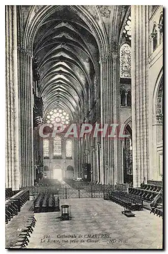 Ansichtskarte AK Cathedrale de Chartres La Rosace vue prise du Choeur