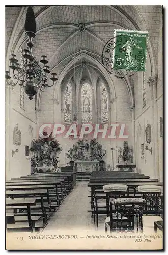 Cartes postales Nogent le Rotrou Institution Renou interieur de la chapelle