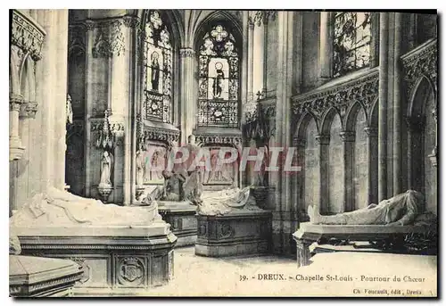 Ansichtskarte AK Dreux Chapelle Saint Louis Pourtour du Choeur