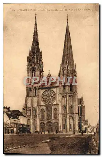 Cartes postales Chartres E et L La Cathedrale