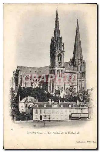 Cartes postales Chartres Les Fleches de la Cathedrale