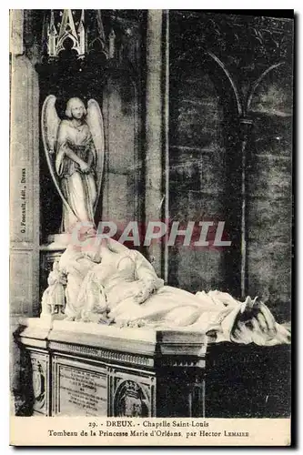 Ansichtskarte AK Dreux Chapelle Saint Louis Tombeau de la Princesse Marie d'Orleans par Hector Lemaire