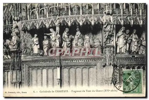 Ansichtskarte AK Cathedrale de Chartres Fragment du Tour du Choeur
