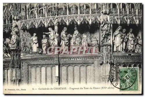 Cartes postales Cathedrale de Chartres Fragment du Tour du Choeur