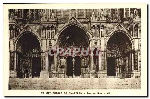 Ansichtskarte AK Cathedrale de Chartres Portail Sud