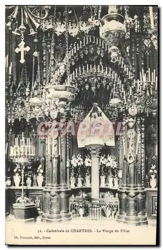 Cartes postales Cathedrale de Chartres La Vierge du Pilier