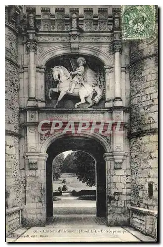 Cartes postales Chateau d'Esclimont E et L Entree principale