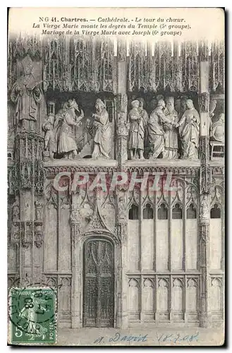 Cartes postales Chartres CathedraleLe tour du choeur