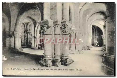 Cartes postales Saintes Crypte de Saint Eutrope une des plus vaste et des mieux eclairees