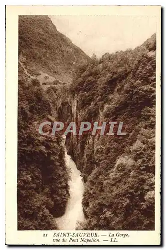 Cartes postales Saint Sauveur La Gorge vue du Pont Napoleon