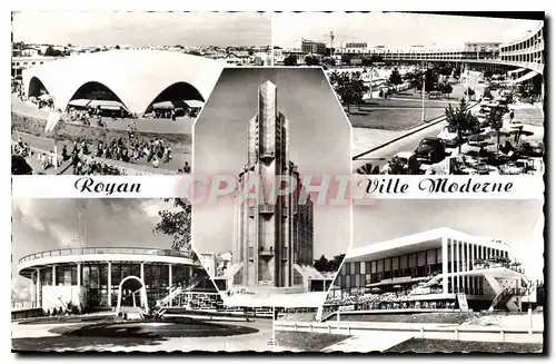 Cartes postales moderne Royan Ville Moderne Marche couvert Le front de mer Eglise Le casino Palais des Congres