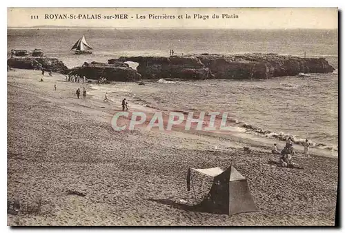 Ansichtskarte AK Royan St Palais sur Mer Les Pierrieres et la Plage du Platin