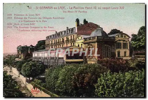 Cartes postales St Germain en Laye Le pavillon Henri IV ou naquit Louis XIV