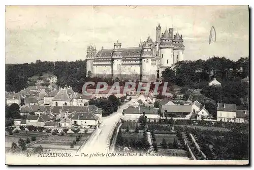 Cartes postales Pierrefonds Vue generale Cote Sud Ouest du Chateau