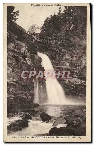 Ansichtskarte AK Frontiere Franco Suisse Le Saut du Doubs