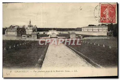 Cartes postales Chantilly Vue generale prise de la Route des Lions