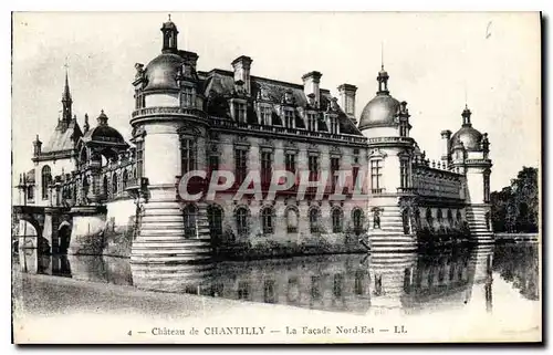 Cartes postales Chateau de Chantilly Le Facade Nord Est