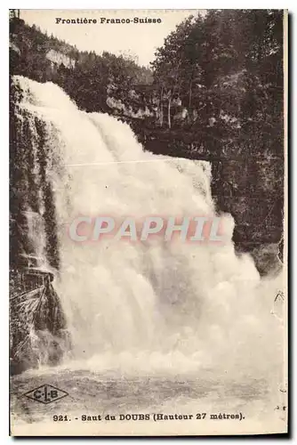 Cartes postales Frontiere Franco Suisse Saut du Doubs